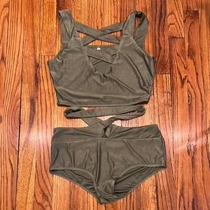 Stylish Olive Bikini Set